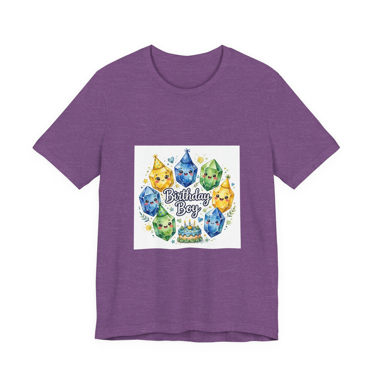 Birthday Boy Crystal Party T-Shirt | Royal, Navy & Purple