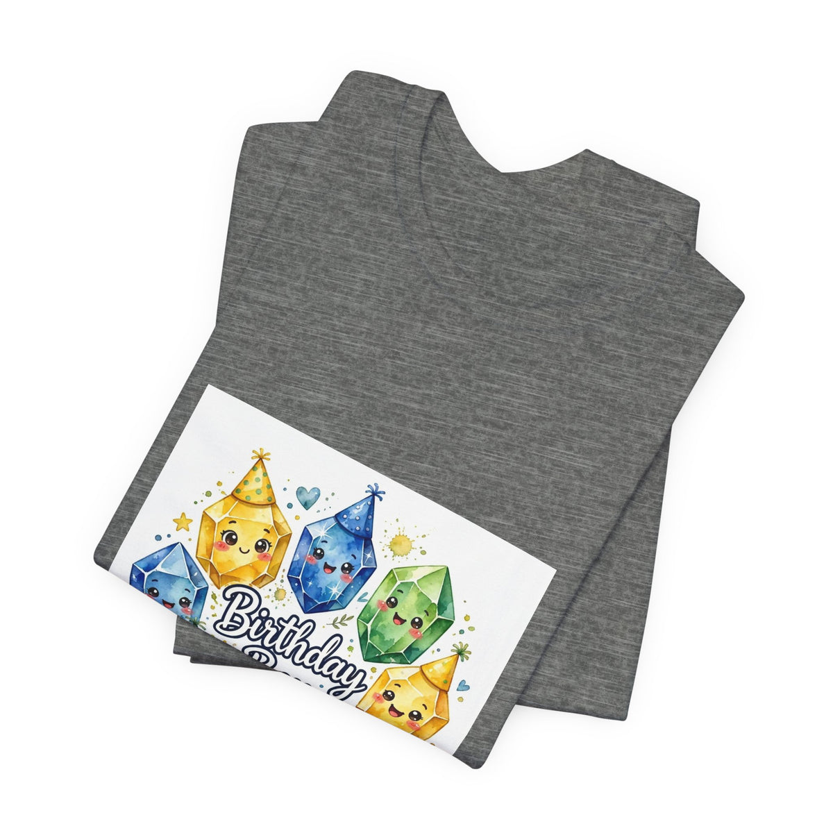 Birthday Boy Crystal Party T-Shirt | Light Neutrals