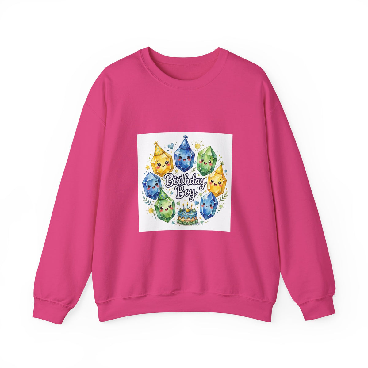 Birthday Boy Crystal Party Crewneck | Blues, Purples & Pinks
