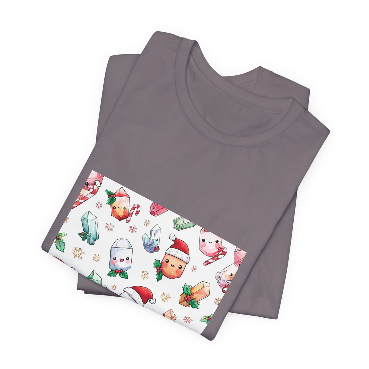 Pastel Christmas Crystal Friends T-Shirt | Light Neutrals
