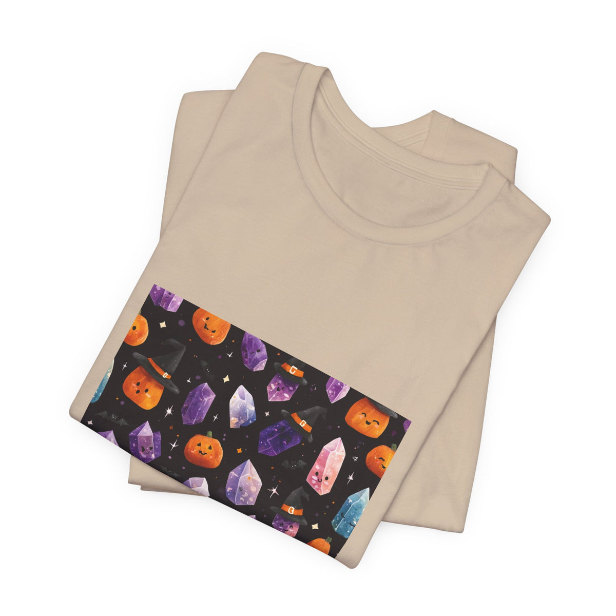 Halloween Crystal Party T-Shirt | Sandy Neutrals & Oranges