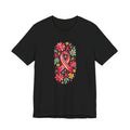 Pink Ribbon Floral Breast Cancer Awareness T-Shirt