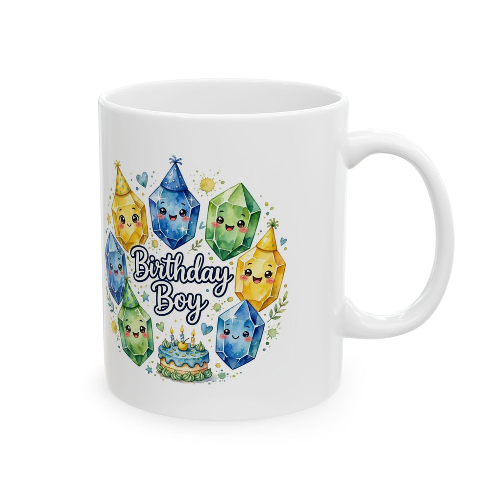 Birthday Boy Crystal Party White Mug