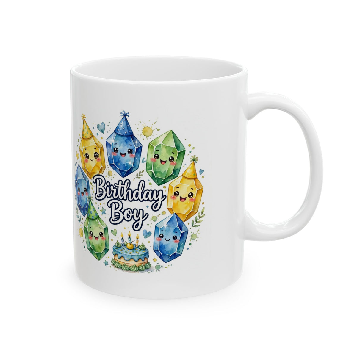 Birthday Boy Crystal Party White Mug