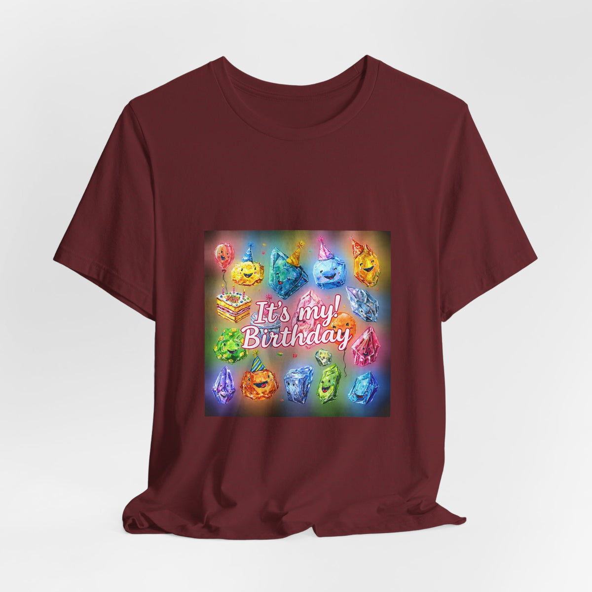 It's My Birthday Crystal Party T-Shirt | Earthy Reds & Browns