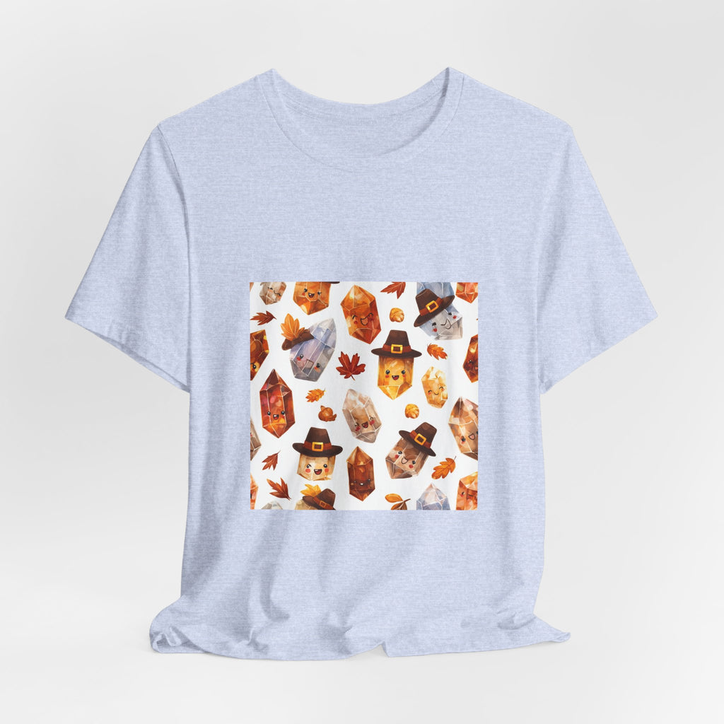 Thanksgiving Crystal Harvest T-Shirt | Soft Blues