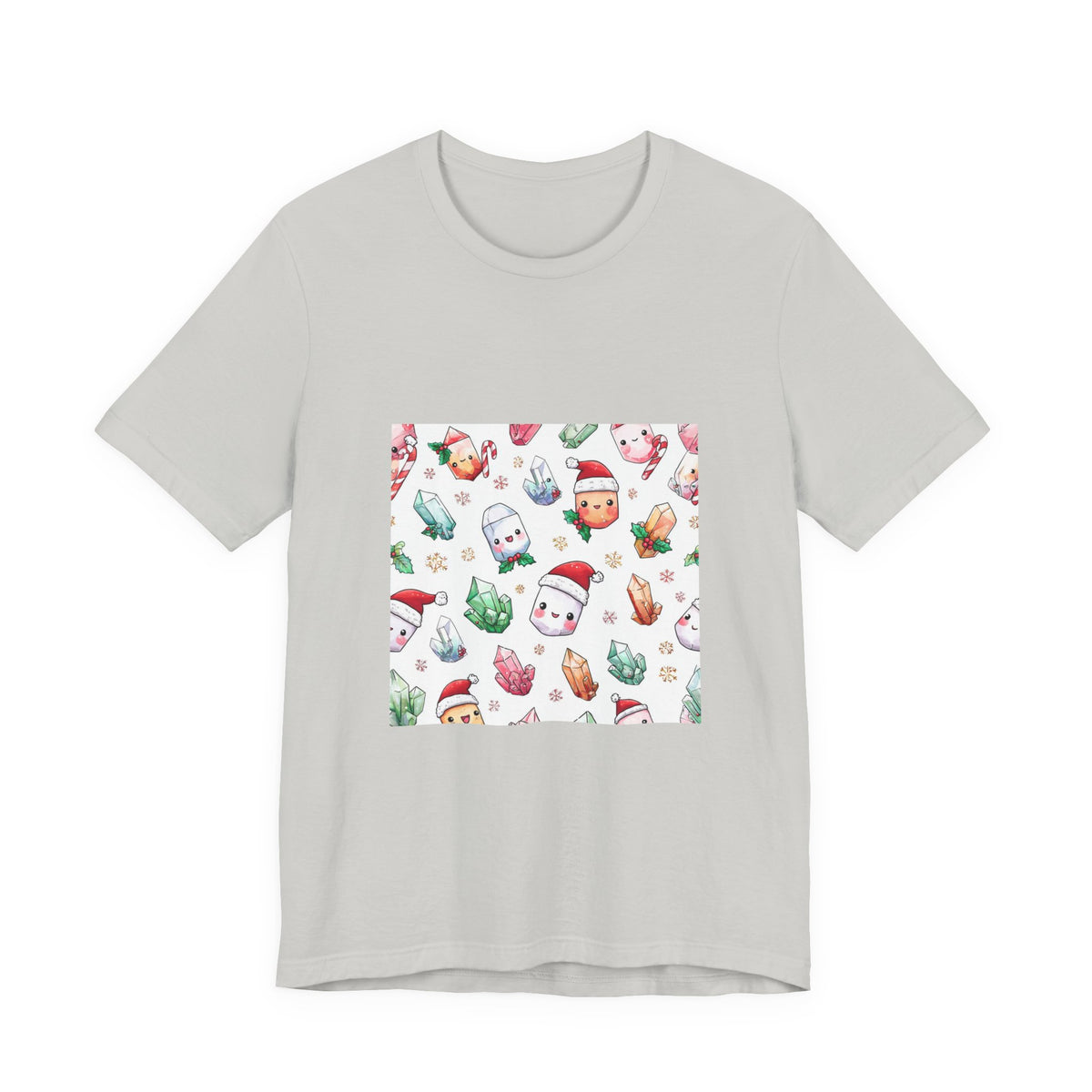 Pastel Christmas Crystal Friends T-Shirt | Light Neutrals