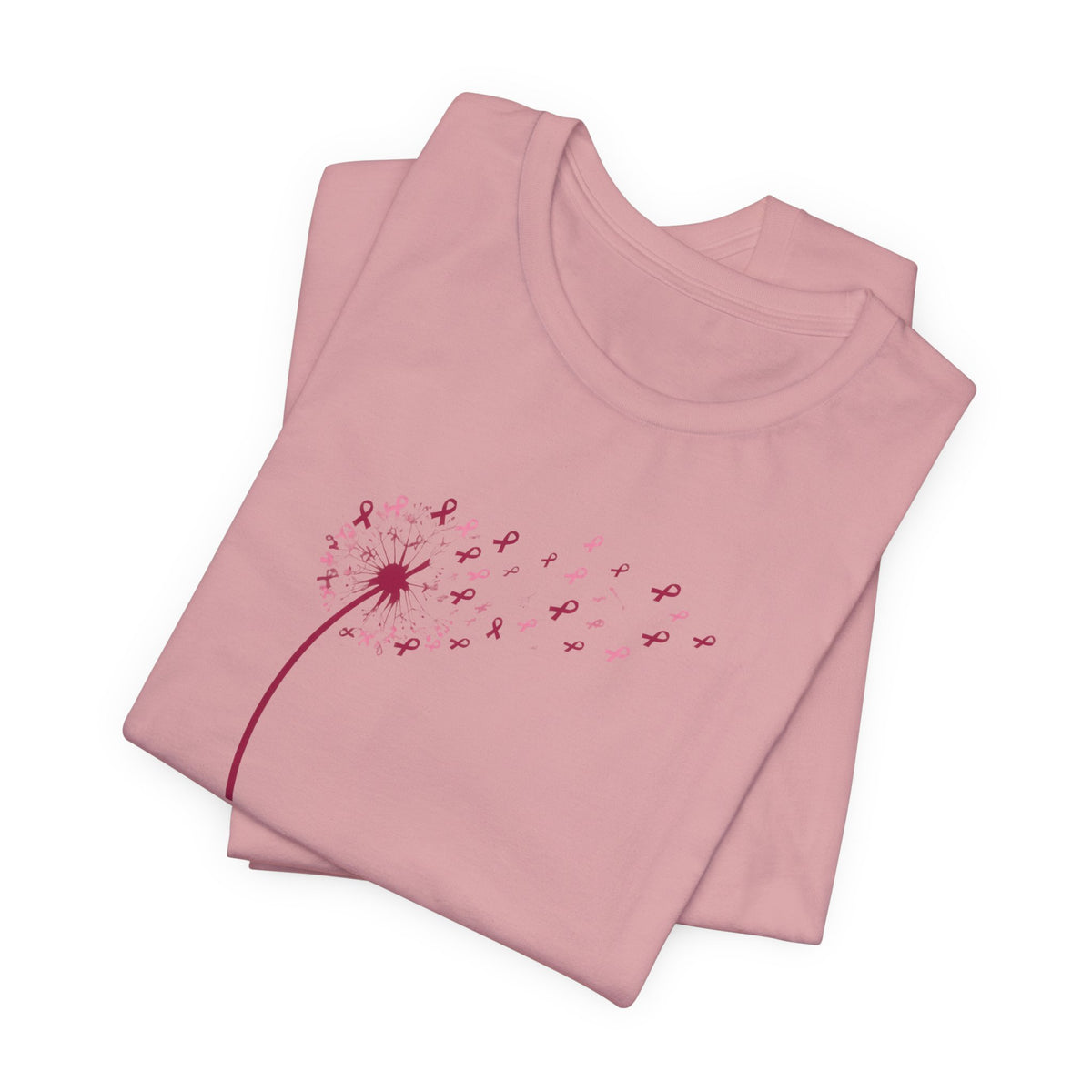 Pink Ribbon Dandelion Breast Cancer Awareness T-Shirt