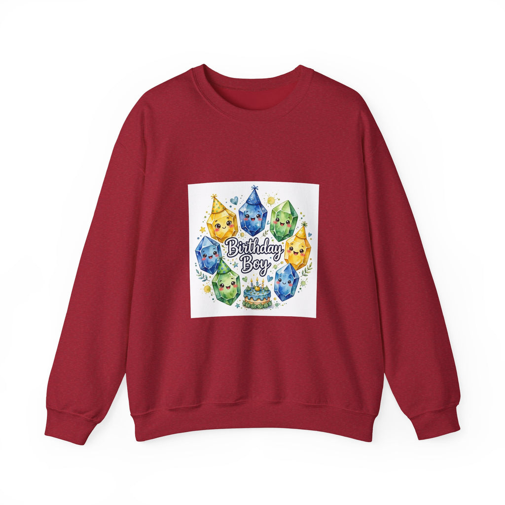Birthday Boy Crystal Party Crewneck | Neutrals & Reds