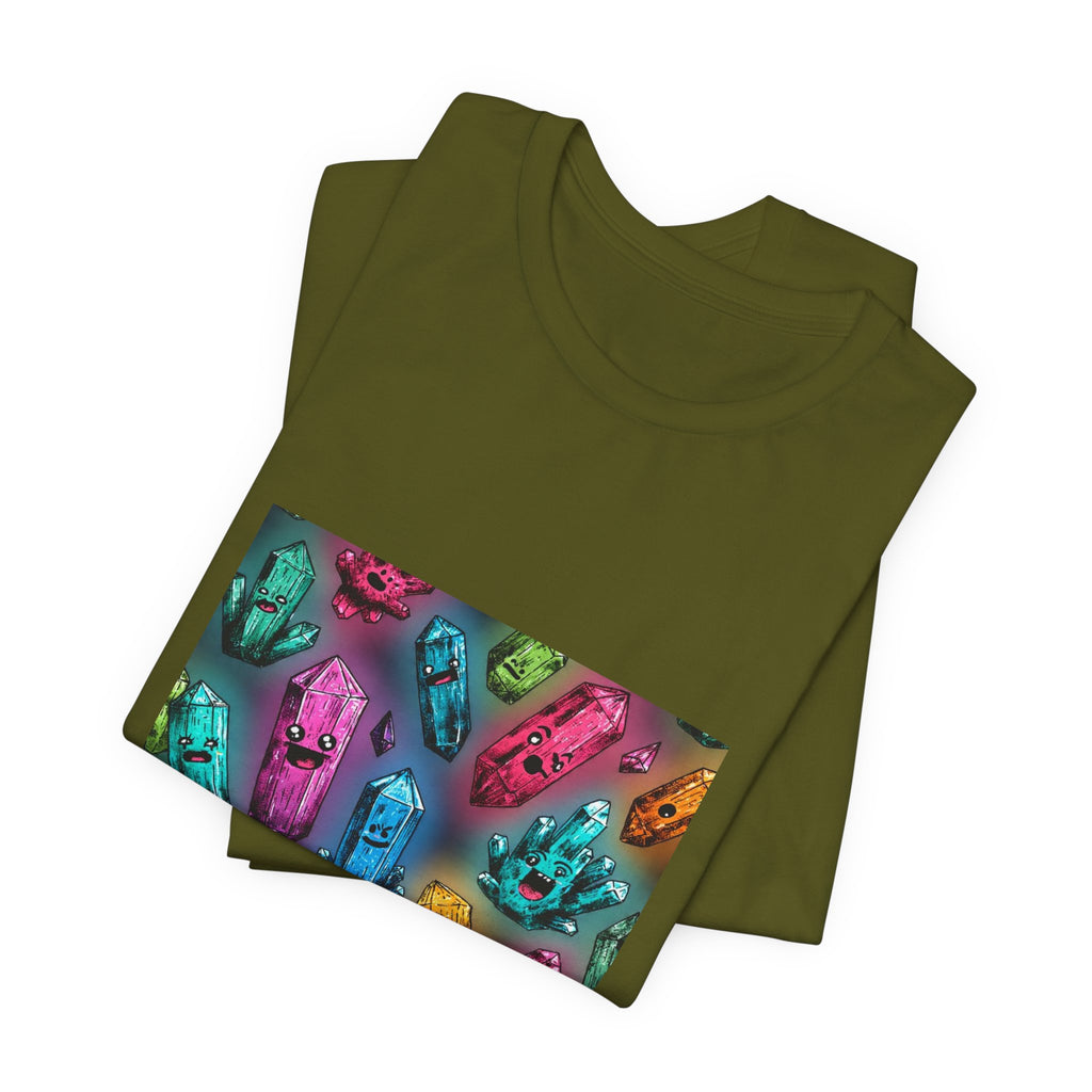 Colorful Crystal Characters T-Shirt | Greens