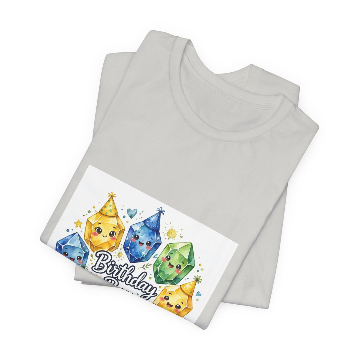 Birthday Boy Crystal Party T-Shirt | Light Neutrals