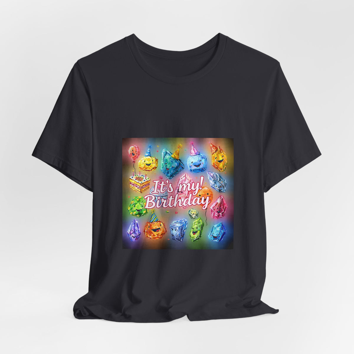It's My Birthday Crystal Party T-Shirt | Dark Neutrals & Reds
