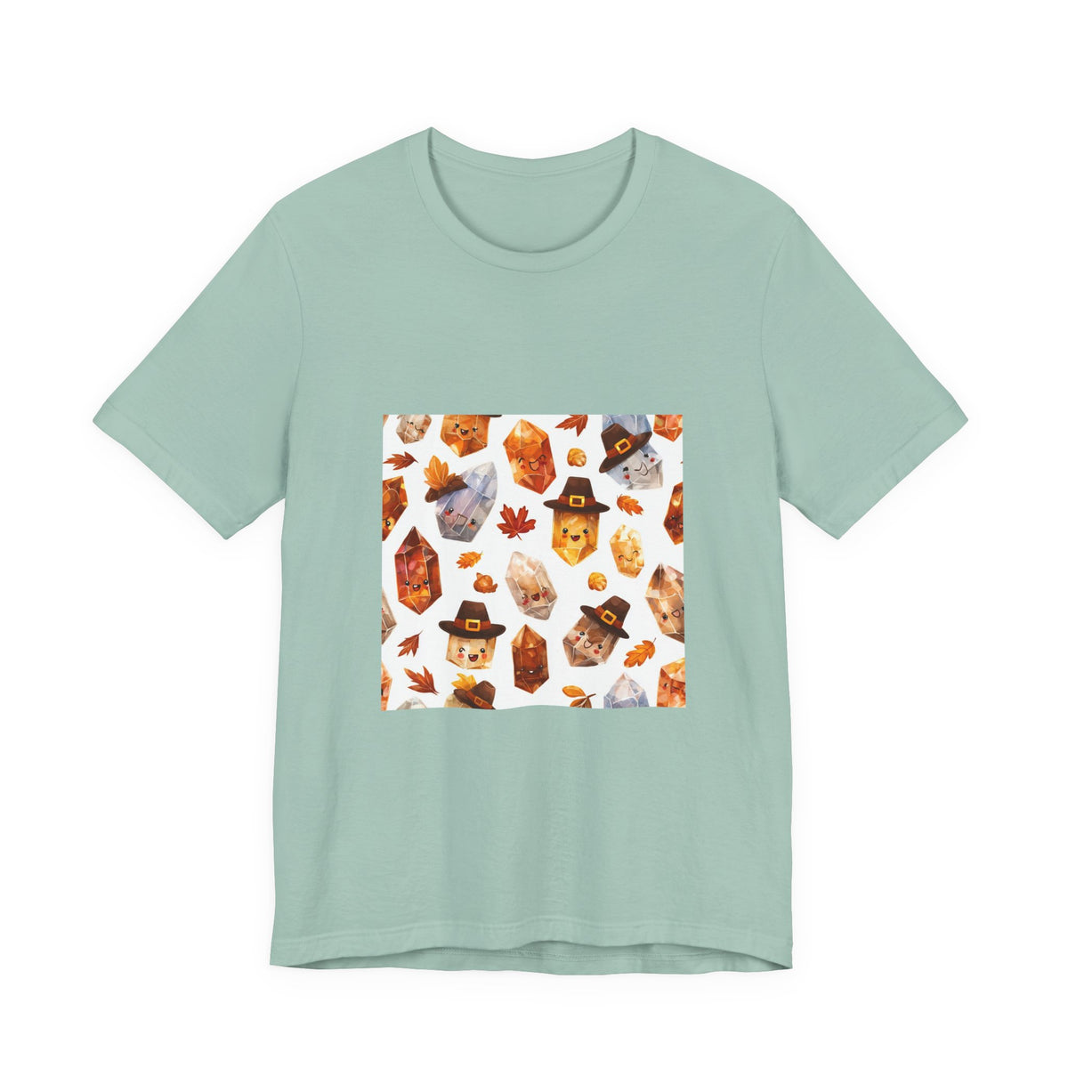 Thanksgiving Crystal Harvest T-Shirt | Soft Blues
