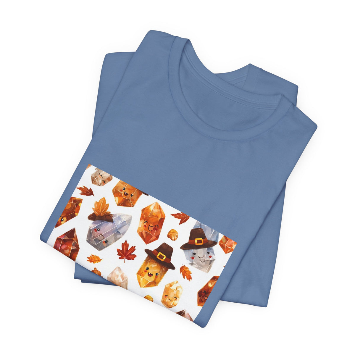Thanksgiving Crystal Harvest T-Shirt | Soft Blues