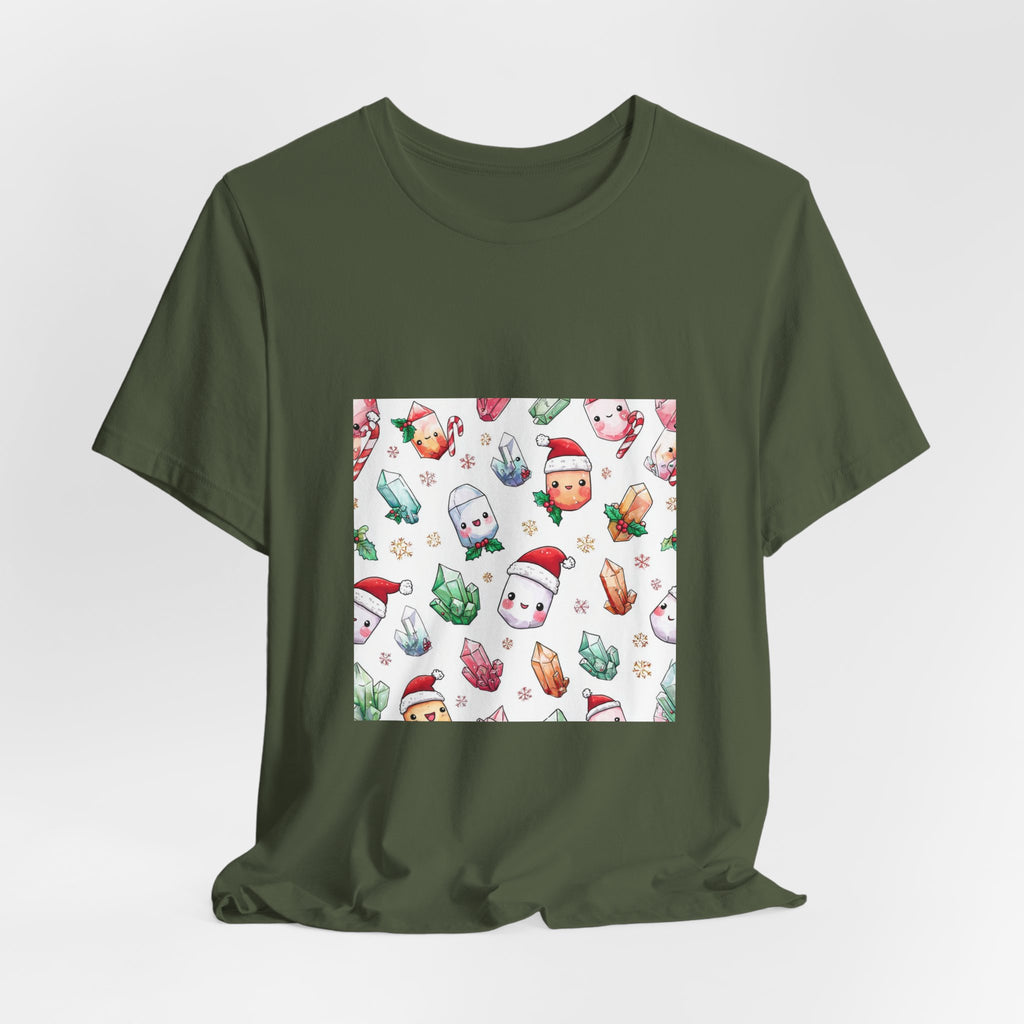 Pastel Christmas Crystal Friends T-Shirt | Greens