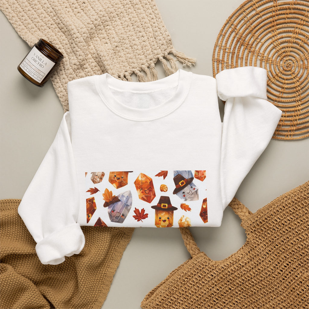 Thanksgiving Crystal Harvest Crewneck | Neutrals & Reds
