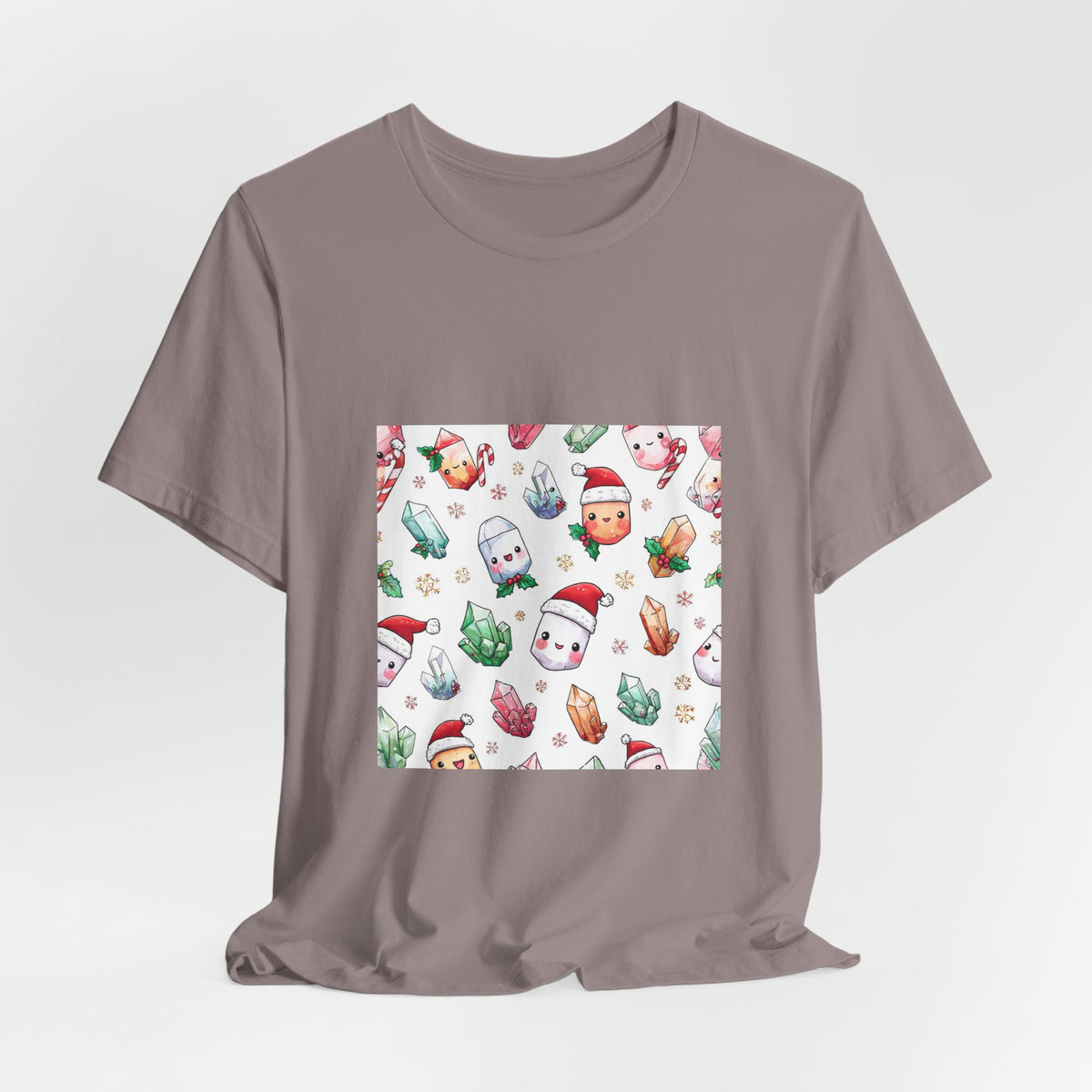 Pastel Christmas Crystal Friends T-Shirt | Sandy Neutrals & Oranges