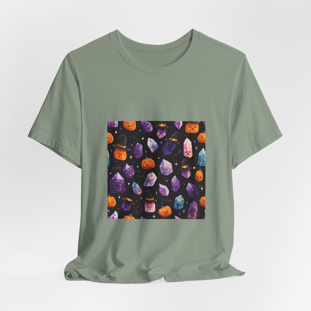 Halloween Crystal Party T-Shirt | Golds, Mints & Teal