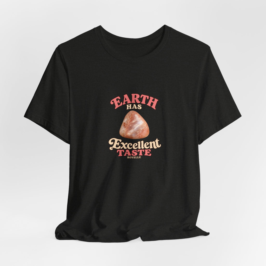 Earth Has Excellent Taste — Peach Moonstone Tee | Dark Neutrals & Reds
