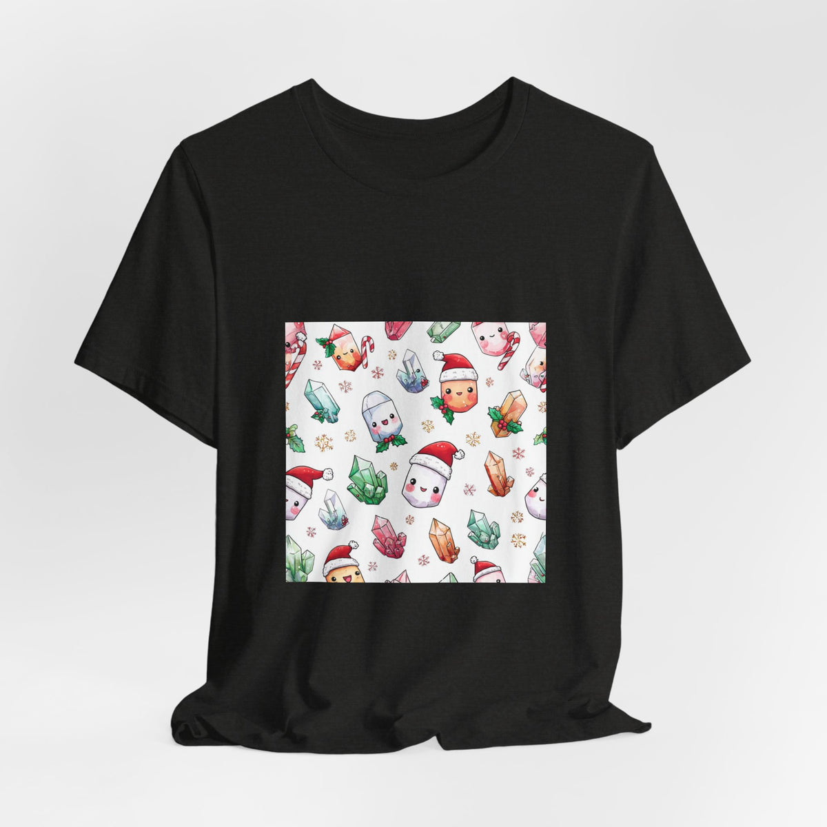 Pastel Christmas Crystal Friends T-Shirt | Dark Neutrals & Reds