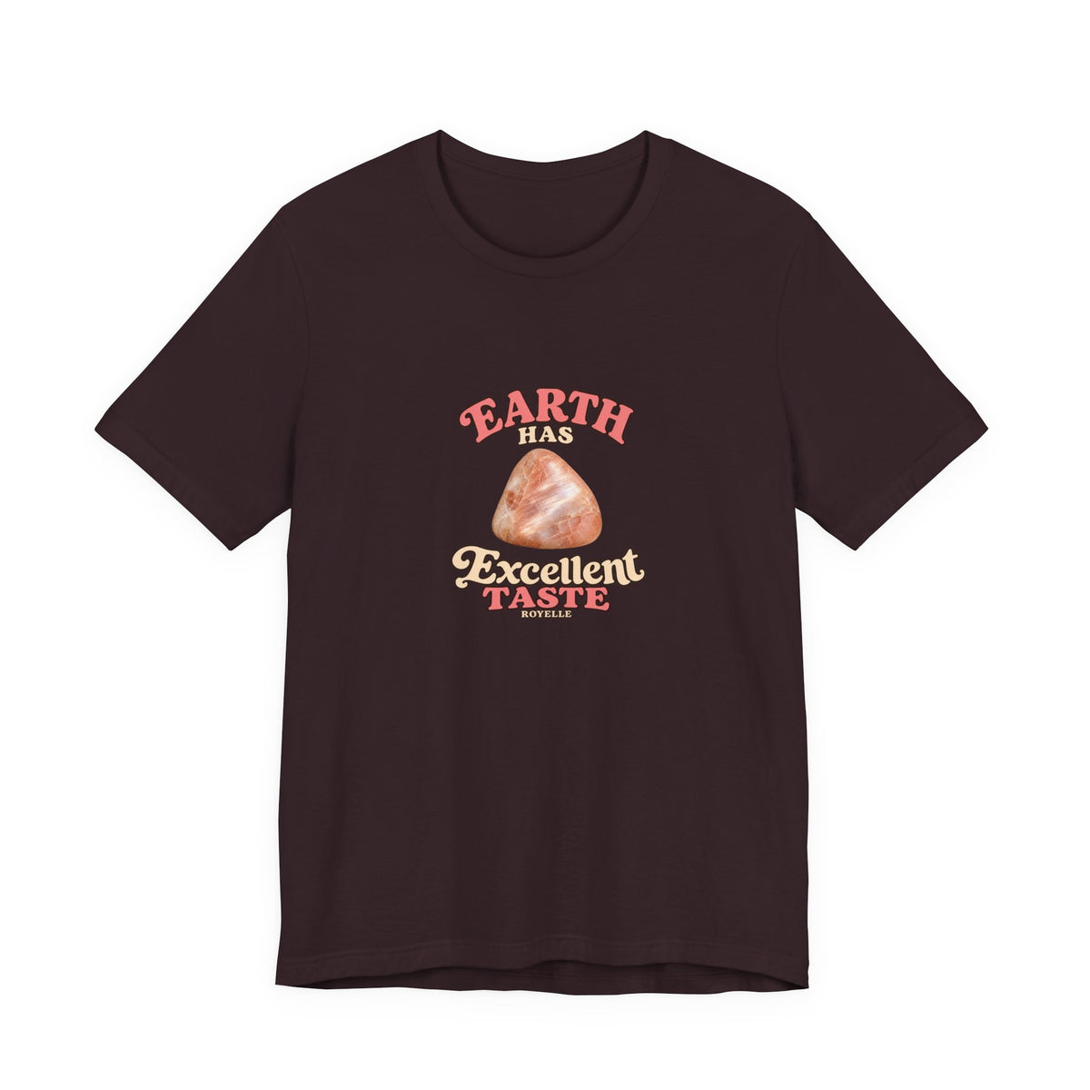 Earth Has Excellent Taste — Peach Moonstone Tee | Dark Neutrals & Reds