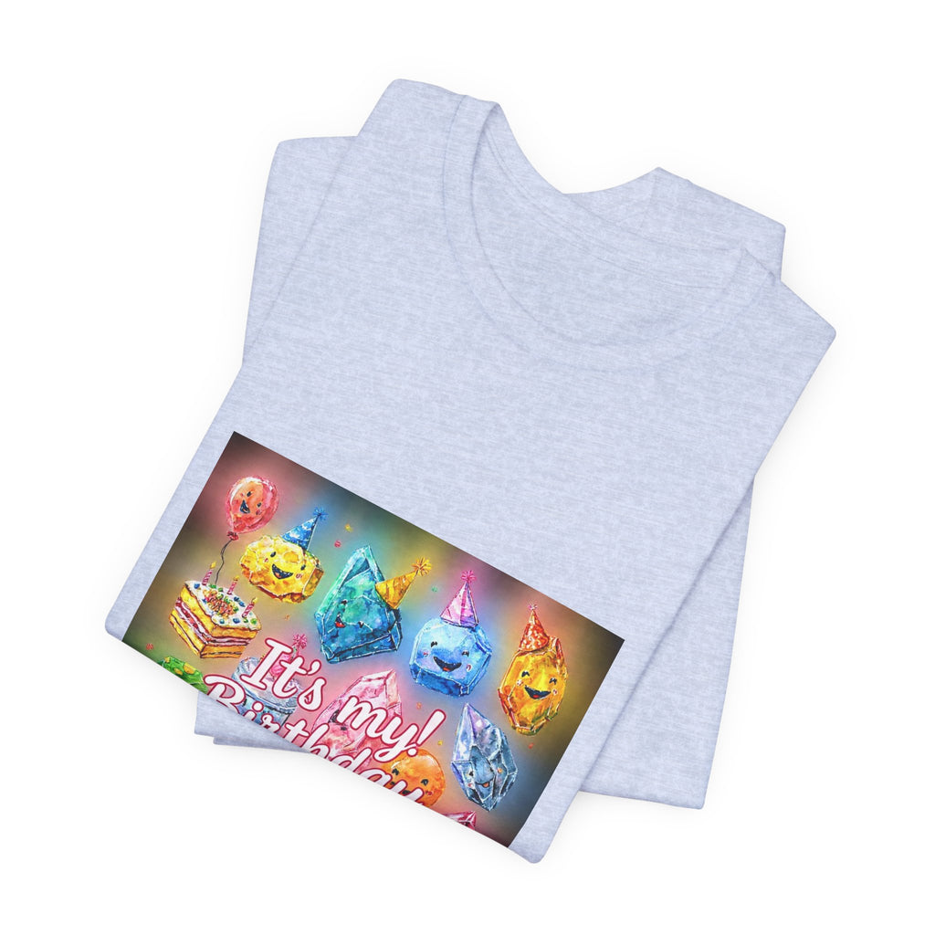 It's My Birthday Crystal Party T-Shirt | Soft Blues