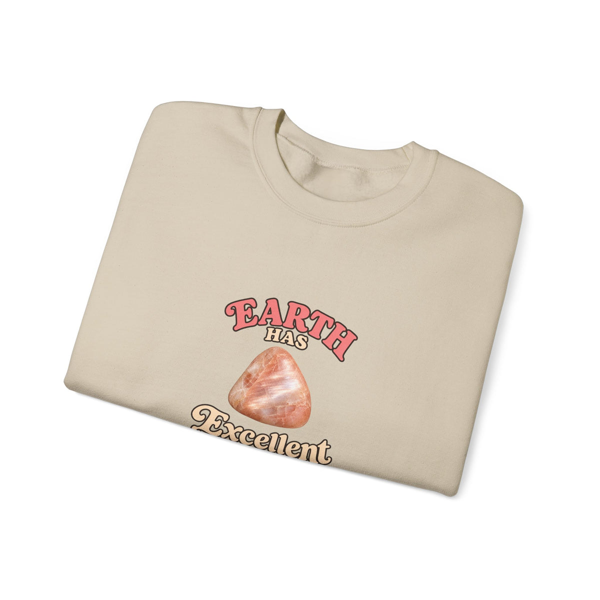 Earth Has Excellent Taste — Peach Moonstone Crewneck | Earth Tones & Brights