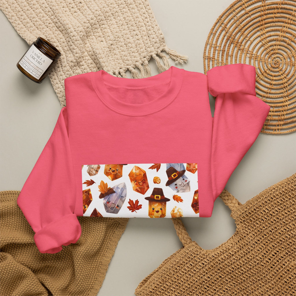 Thanksgiving Crystal Harvest Crewneck | Blues, Purples & Pinks