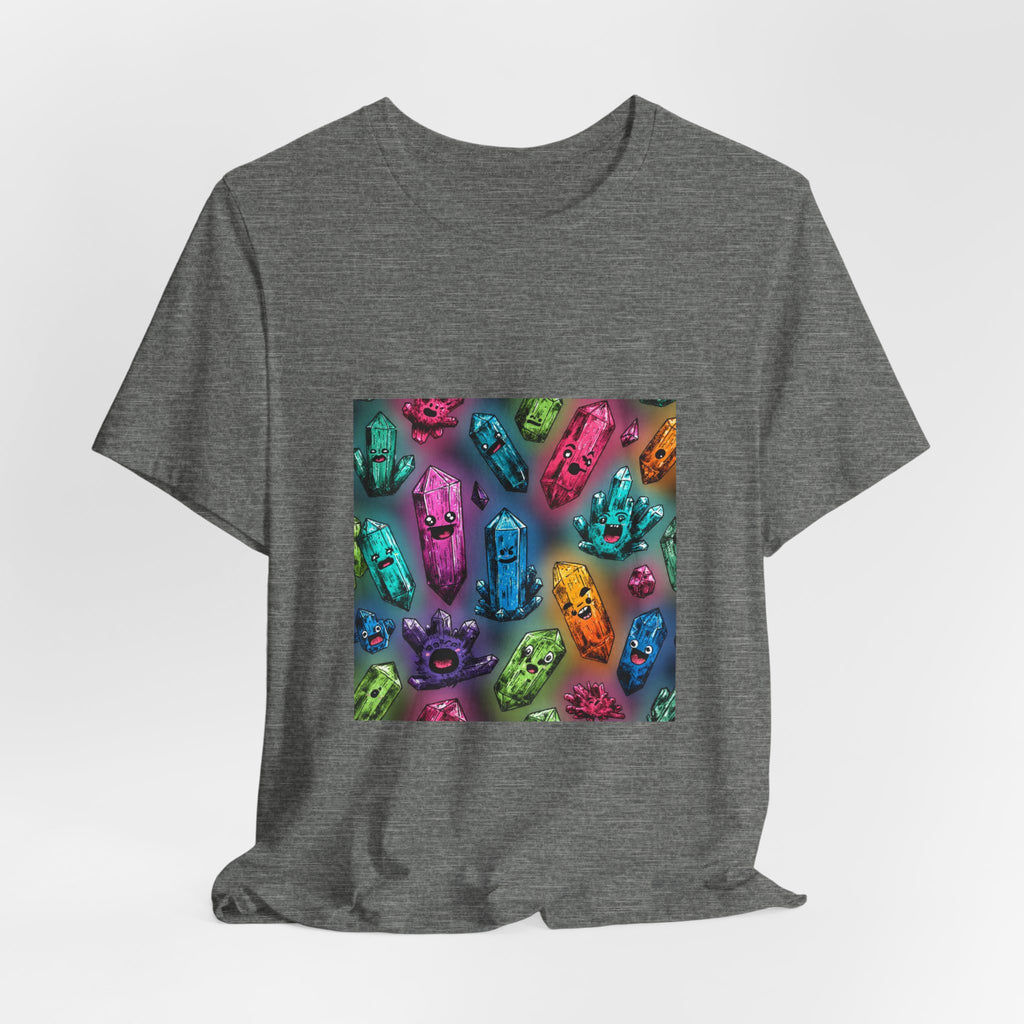 Colorful Crystal Characters T-Shirt | Light Neutrals