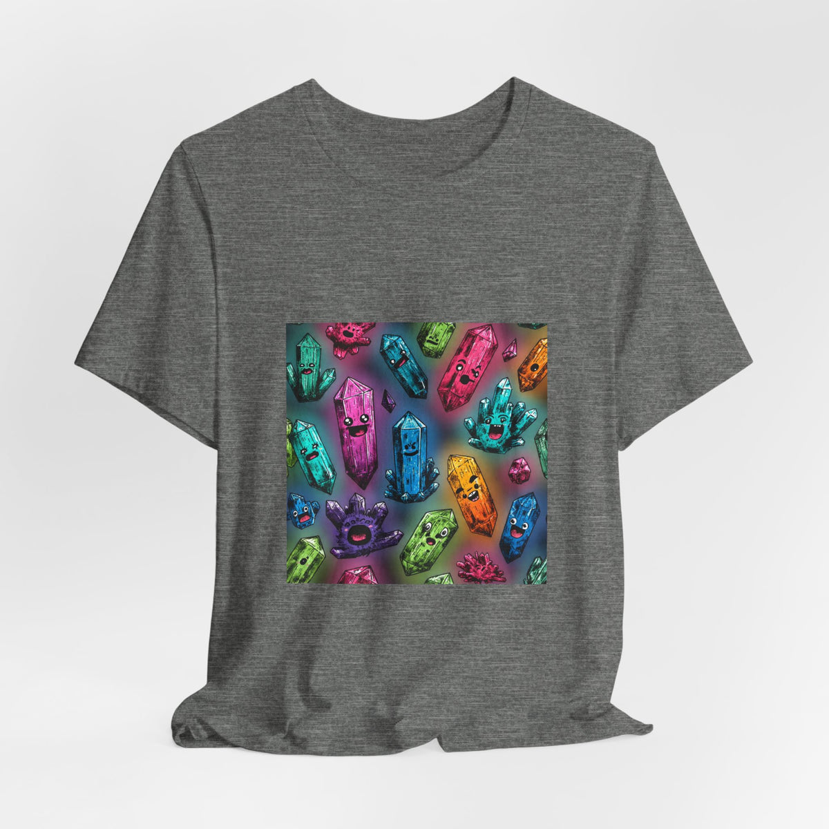 Colorful Crystal Characters T-Shirt | Light Neutrals