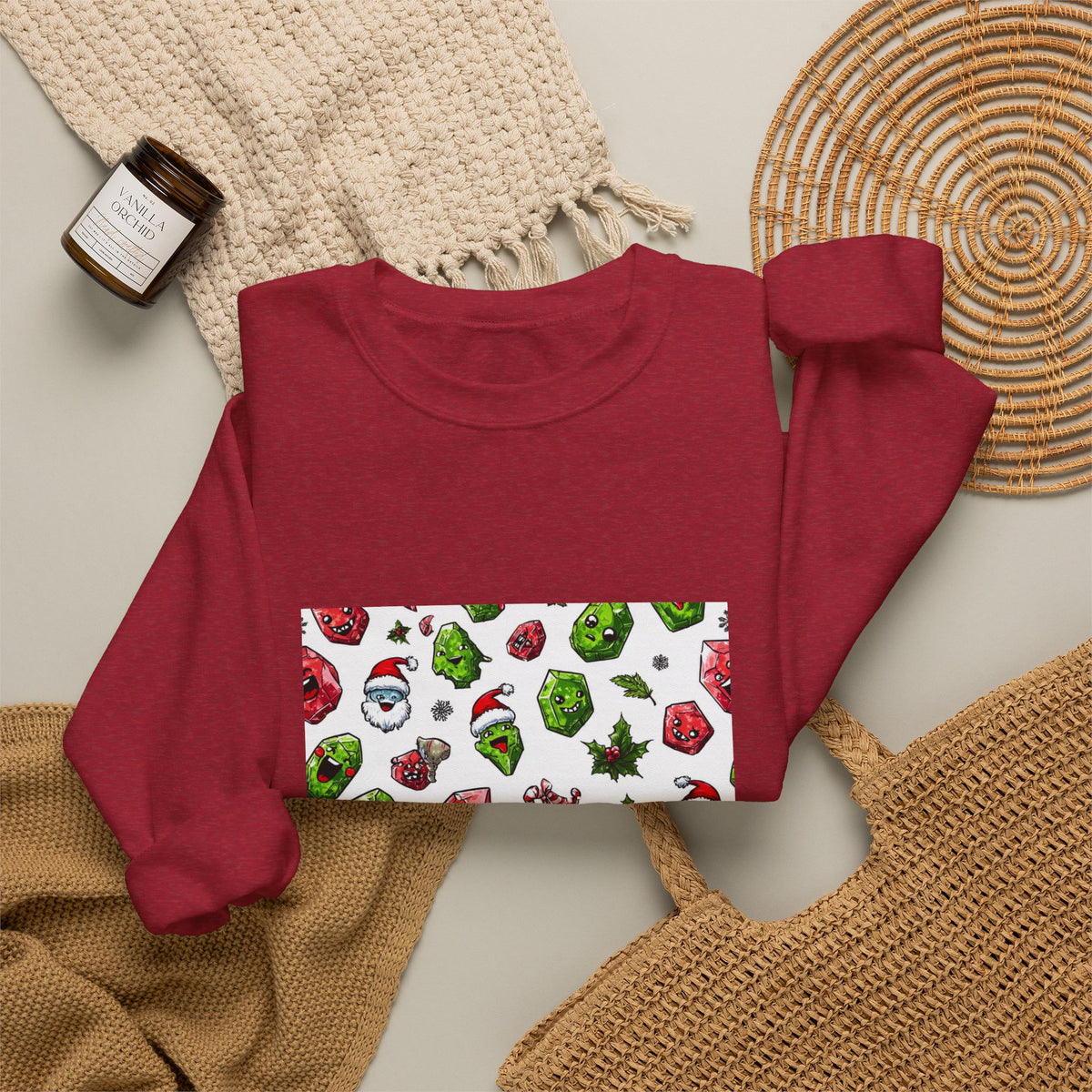 Christmas Crystal Cheer Crewneck | Neutrals & Reds