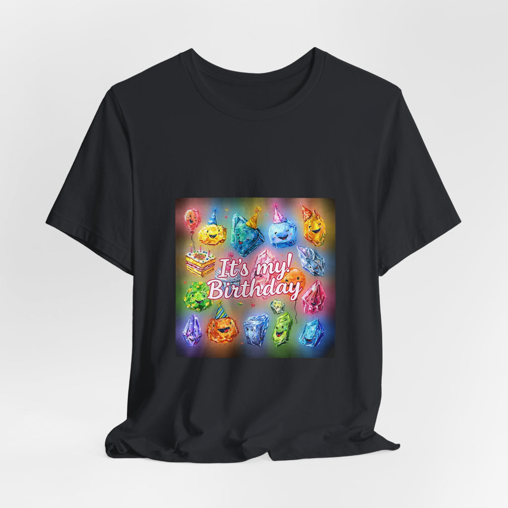 It's My Birthday Crystal Party T-Shirt | Dark Neutrals & Reds