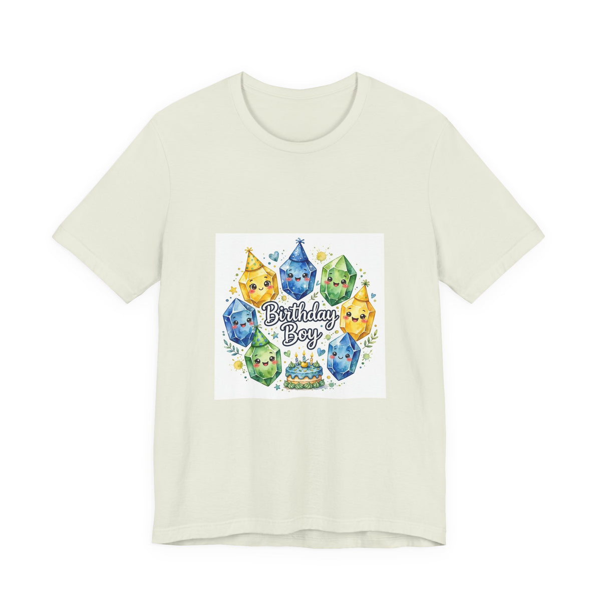 Birthday Boy Crystal Party T-Shirt | Golds, Mints & Teal