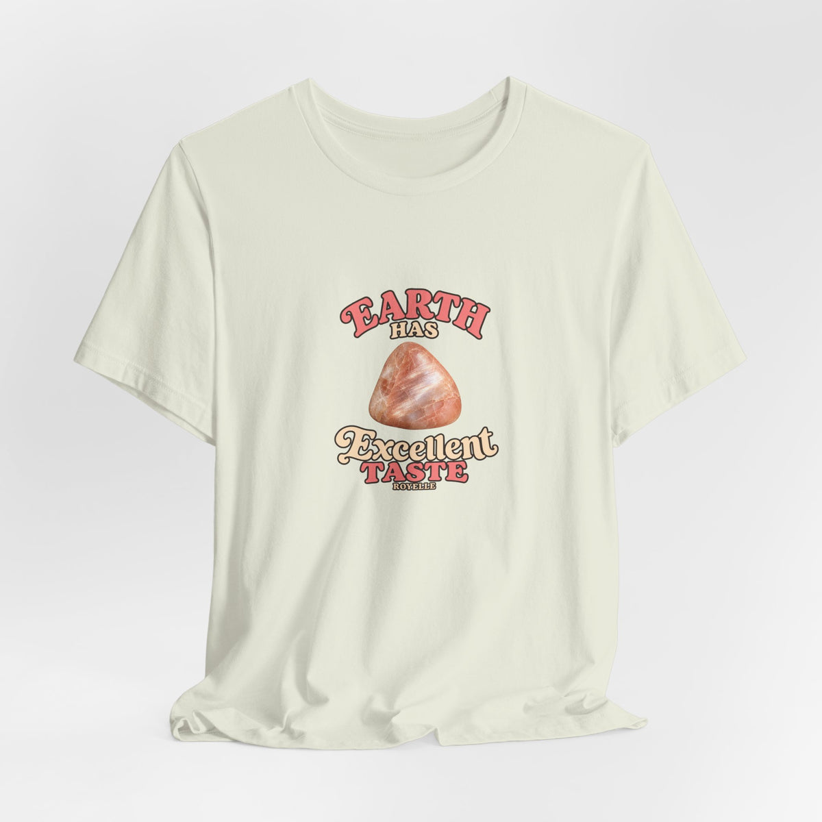 Earth Has Excellent Taste — Peach Moonstone Tee | Golds, Mints & Teal