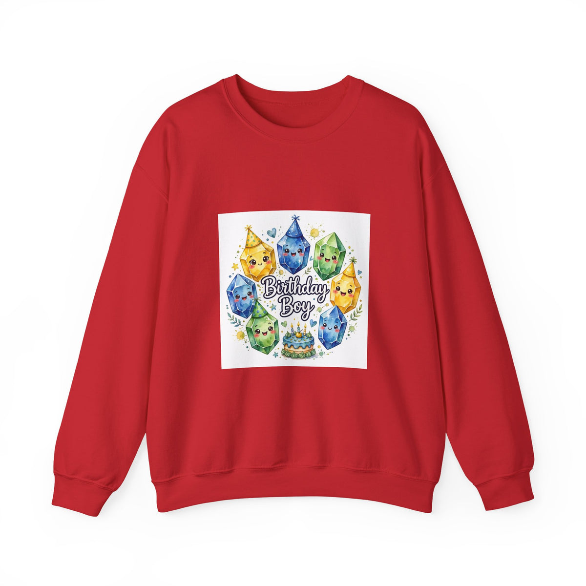 Birthday Boy Crystal Party Crewneck | Neutrals & Reds