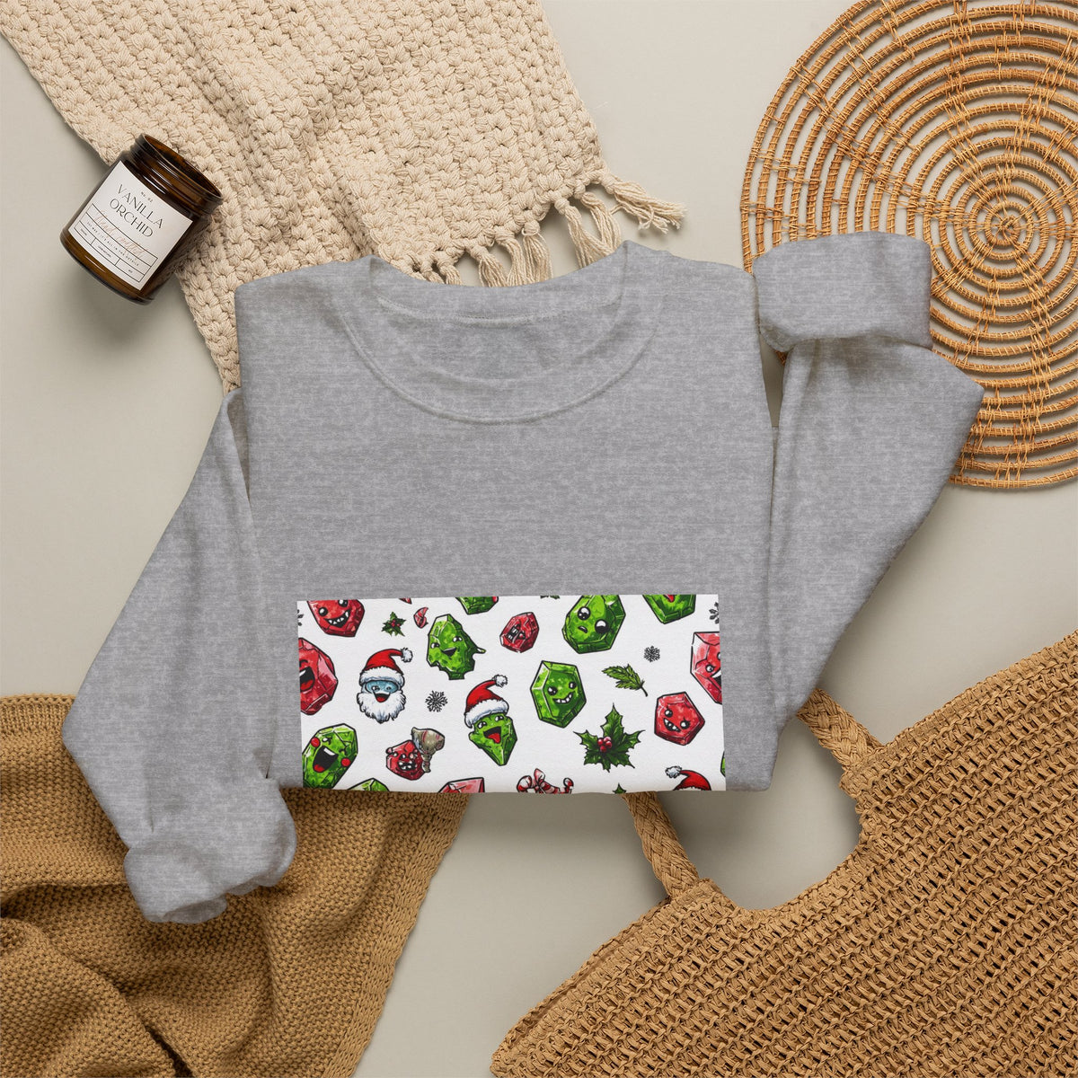 Christmas Crystal Cheer Crewneck | Neutrals & Reds