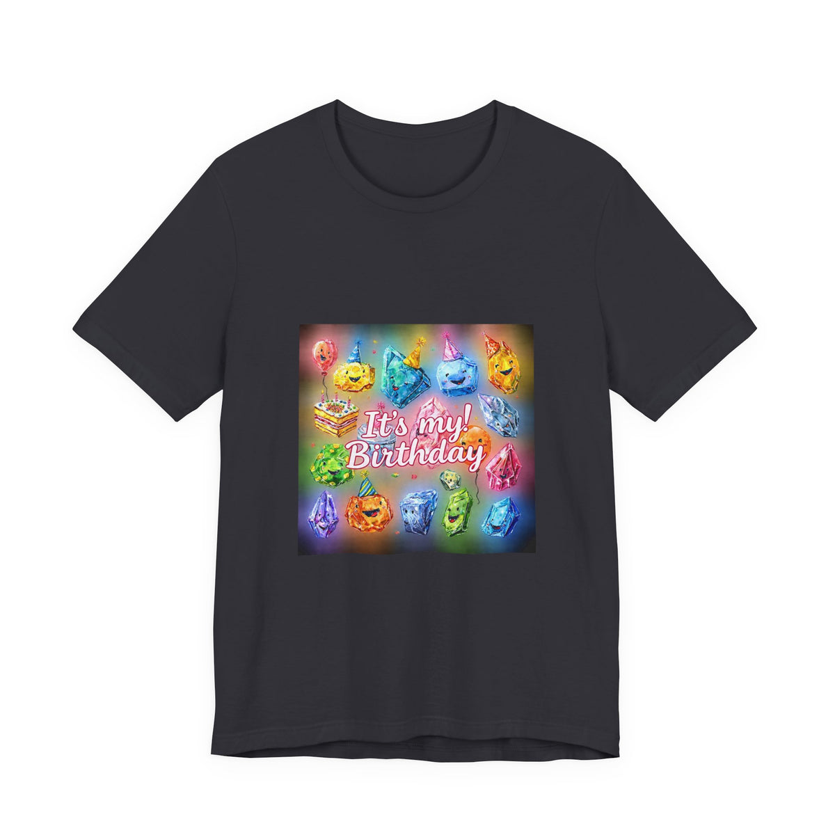 It's My Birthday Crystal Party T-Shirt | Dark Neutrals & Reds