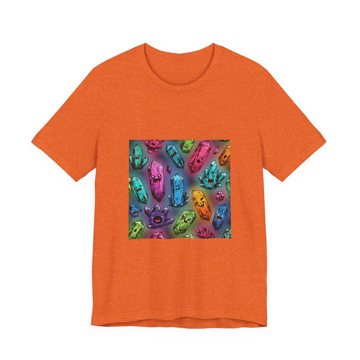 Colorful Crystal Characters T-Shirt | Peach & Sunset