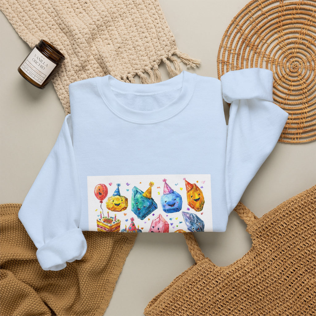 Crystal Birthday Party Crewneck | Blues, Purples & Pinks