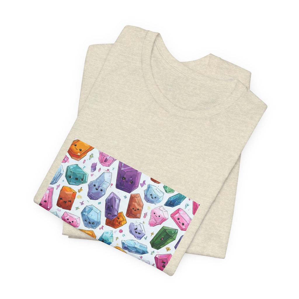Pastel Crystal Friends T-Shirt | Sandy Neutrals & Oranges