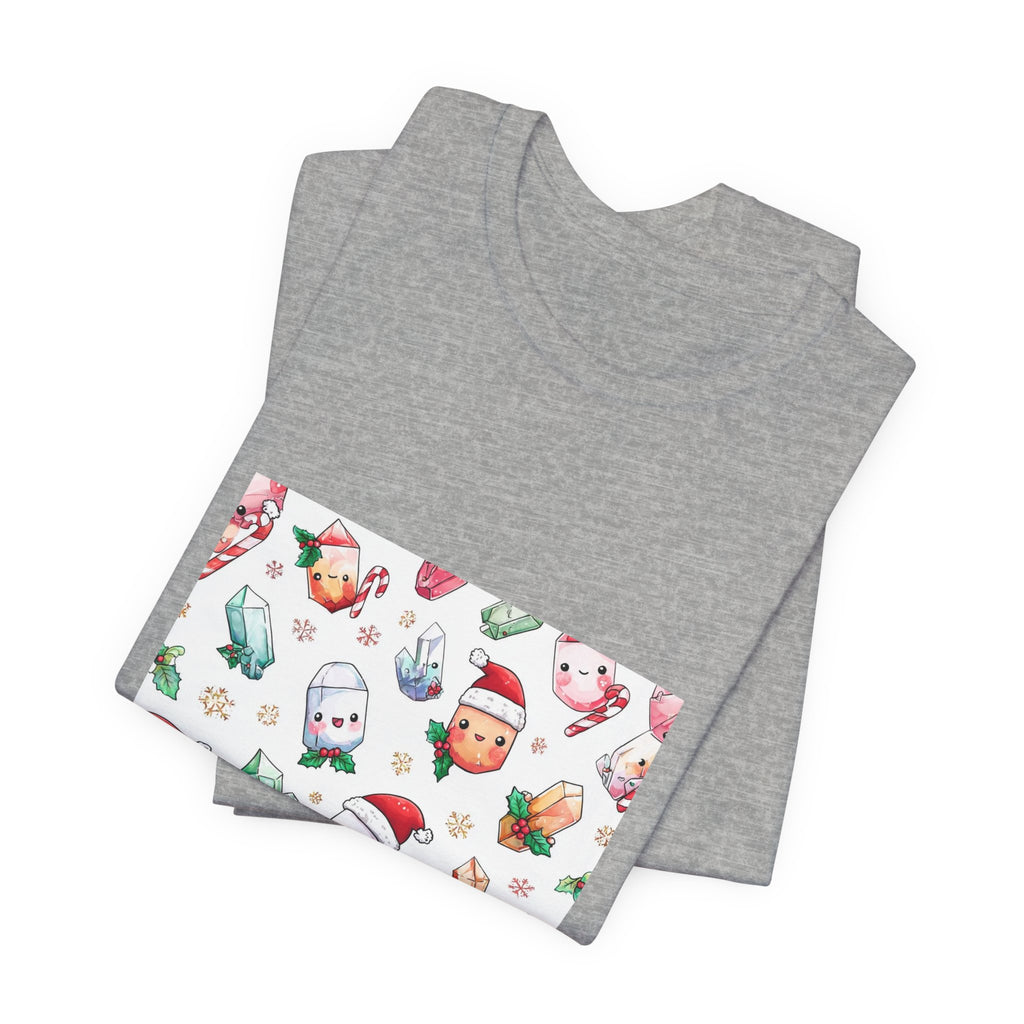 Pastel Christmas Crystal Friends T-Shirt | Light Neutrals
