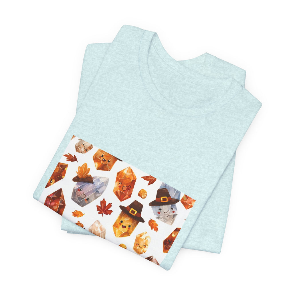 Thanksgiving Crystal Harvest T-Shirt | Soft Blues