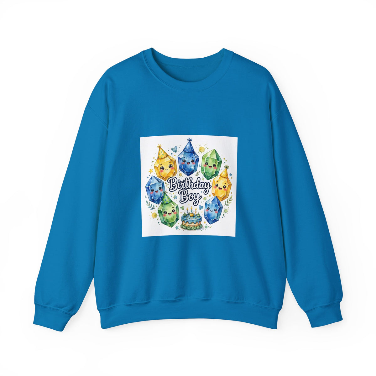 Birthday Boy Crystal Party Crewneck | Blues, Purples & Pinks
