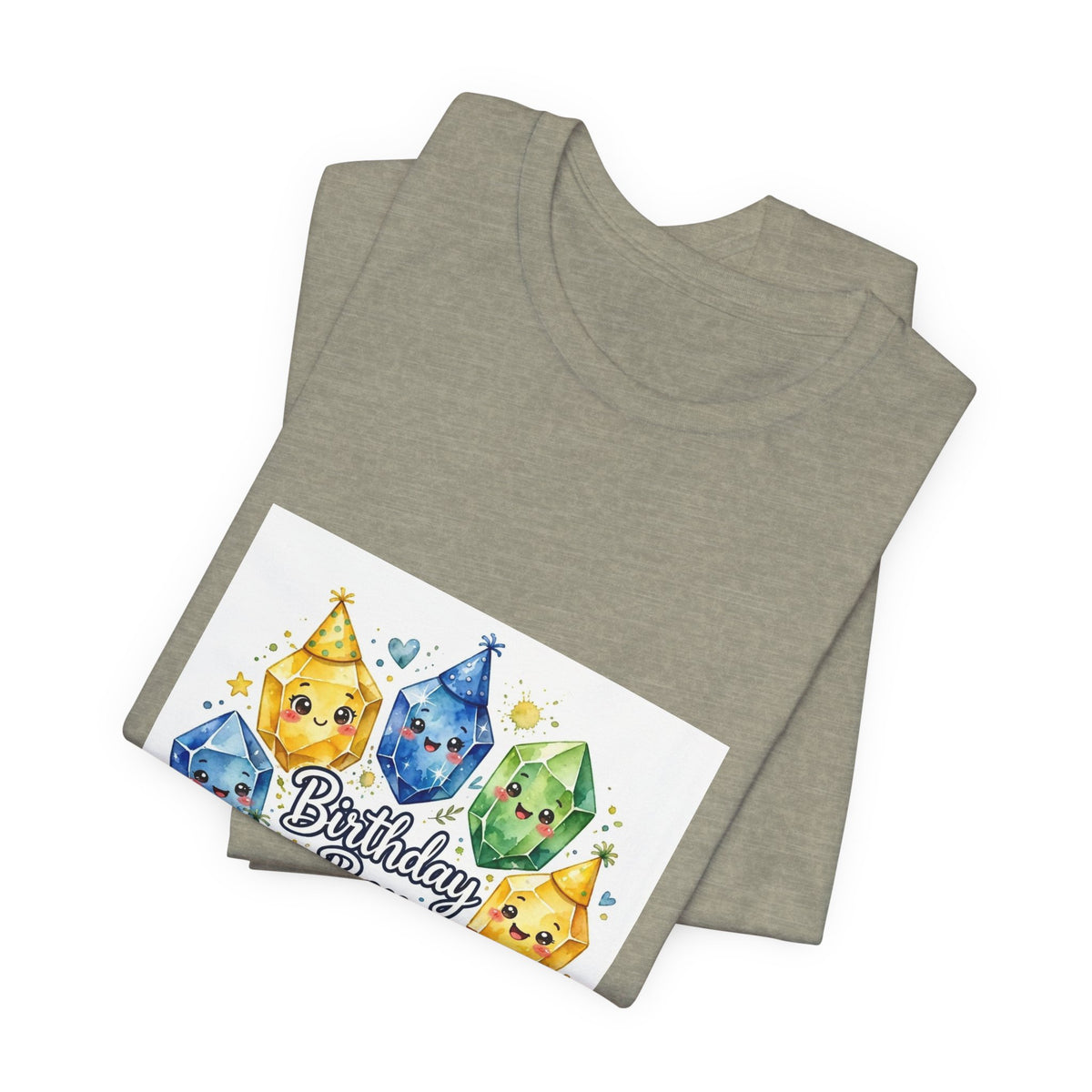 Birthday Boy Crystal Party T-Shirt | Light Neutrals