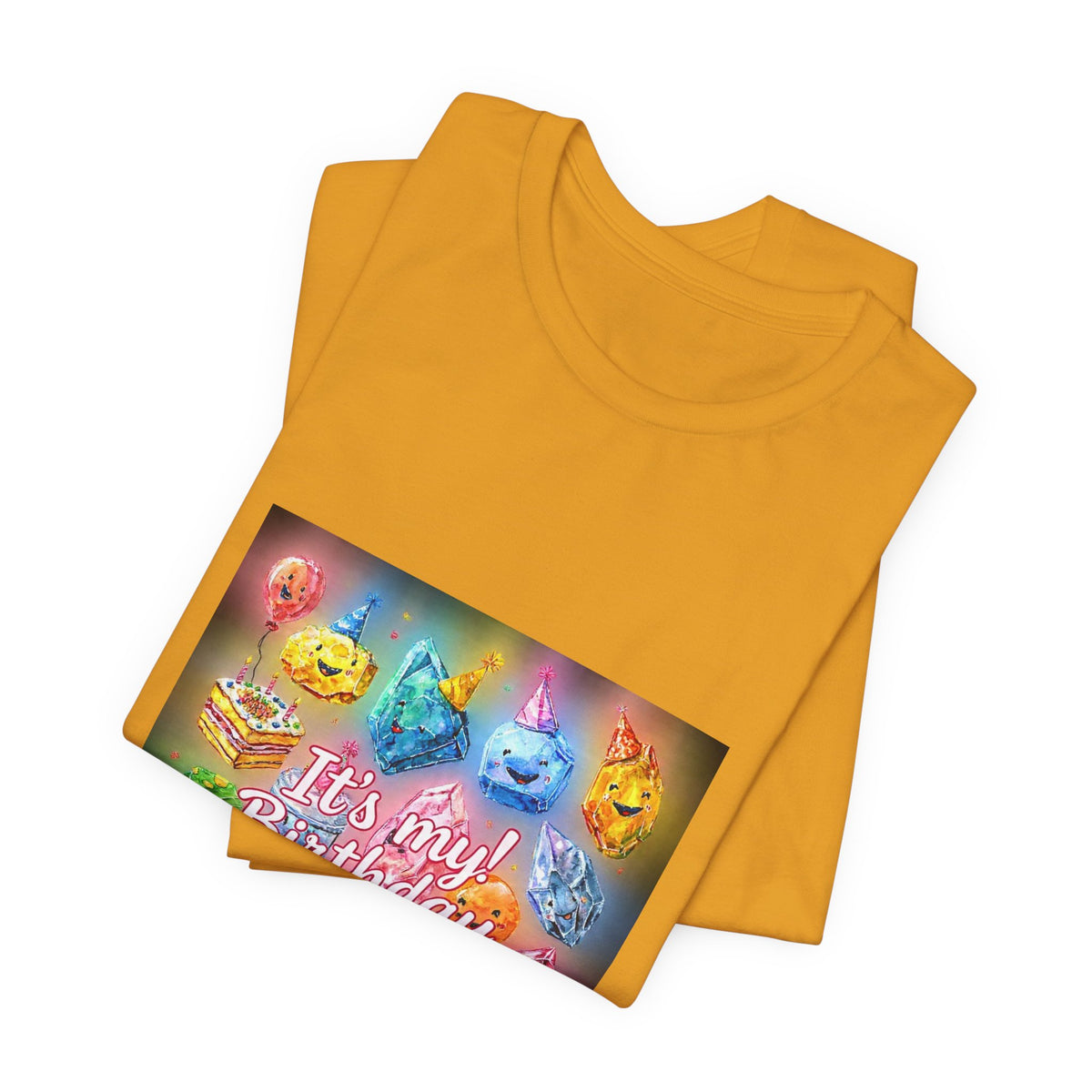 It's My Birthday Crystal Party T-Shirt | Golds, Mints & Teal