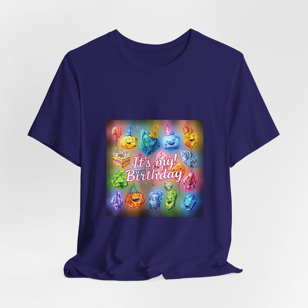 It's My Birthday Crystal Party T-Shirt | Royal, Navy & Purple