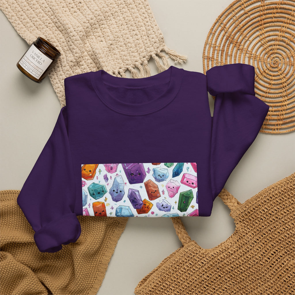 Pastel Crystal Friends Crewneck | Blues, Purples & Pinks