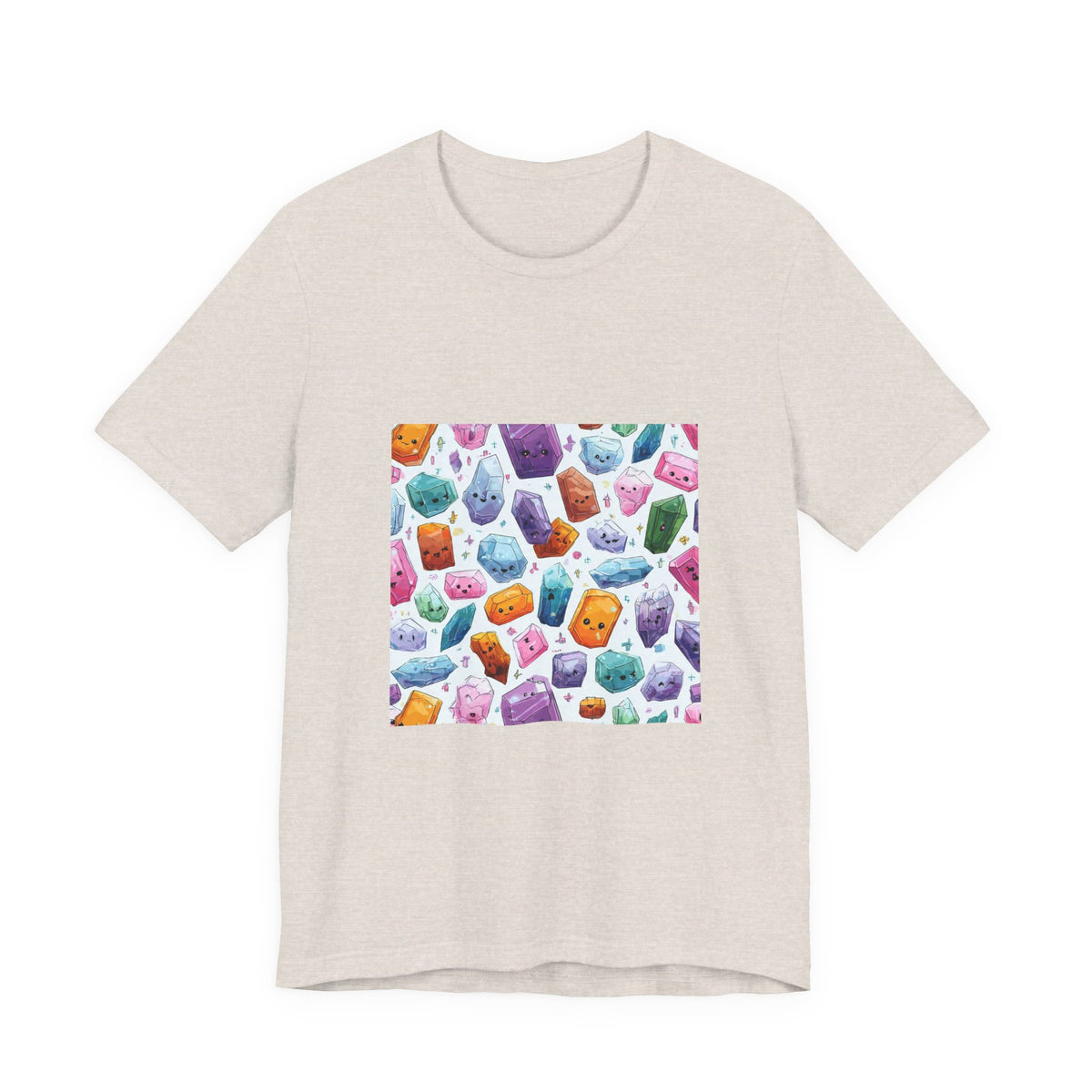 Pastel Crystal Friends T-Shirt | Sandy Neutrals & Oranges