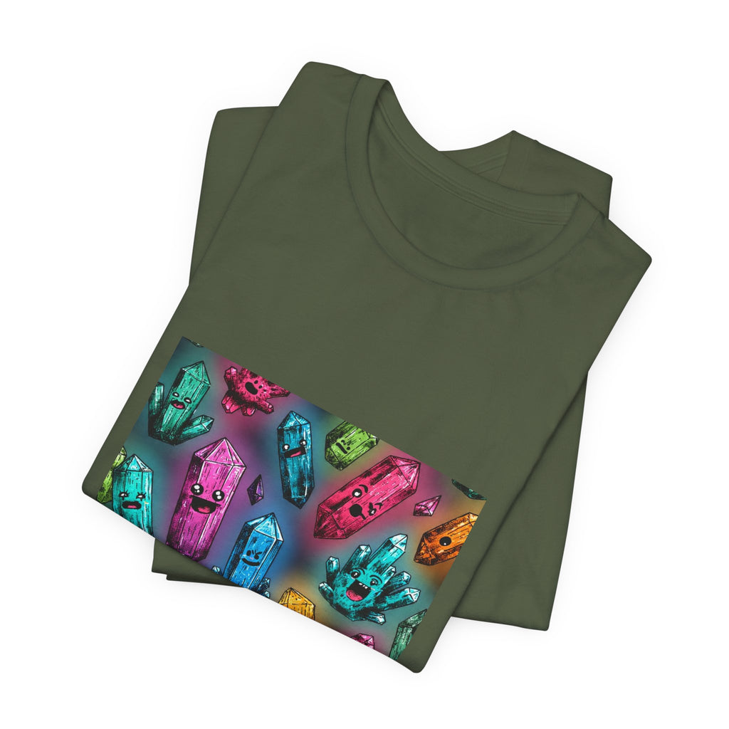 Colorful Crystal Characters T-Shirt | Greens