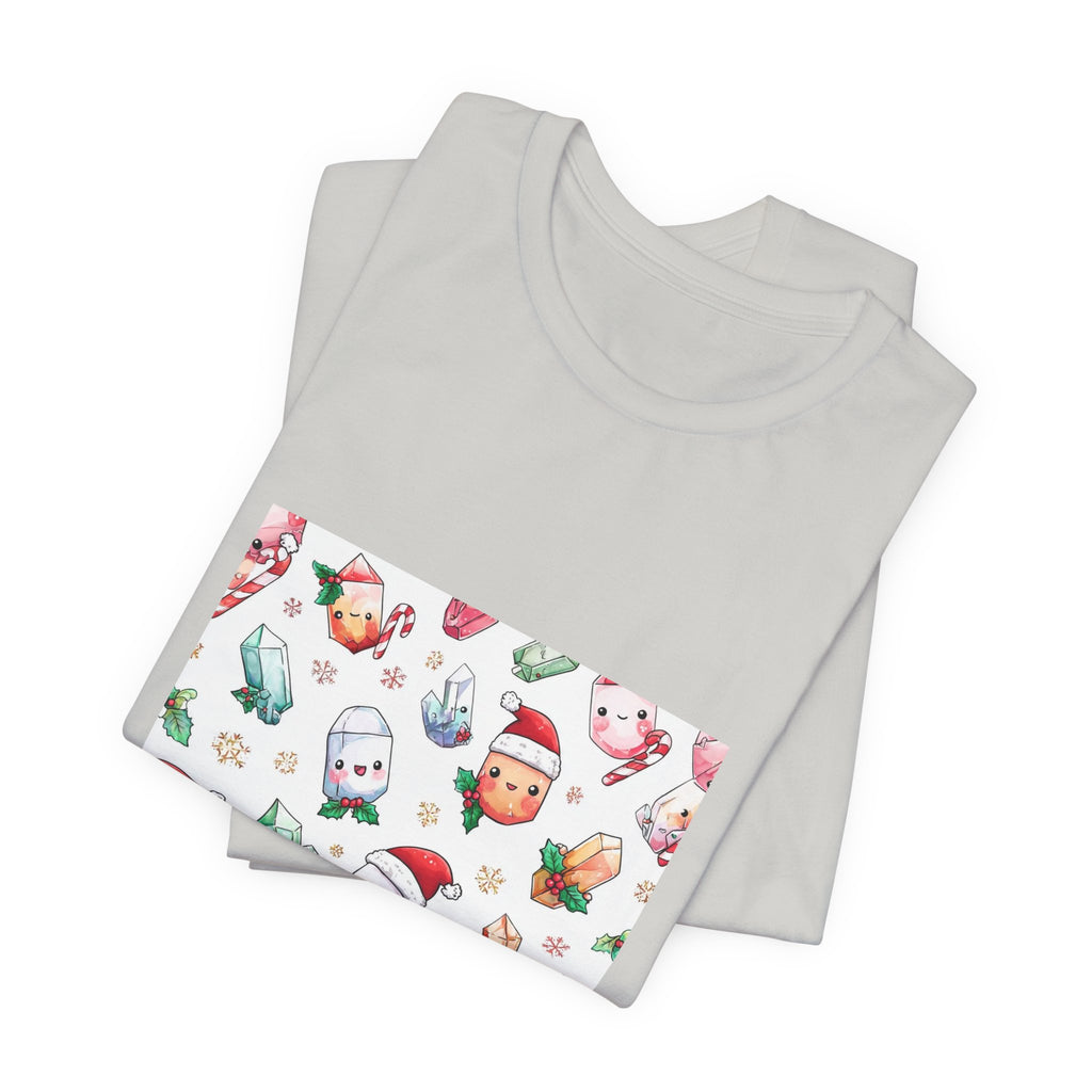 Pastel Christmas Crystal Friends T-Shirt | Light Neutrals